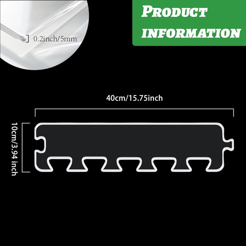 beinkmake Dovetail Stitch Router Template Acrylic Clear Valet Tray Router Template for Woodworking Drawing Inlay Templates Charcuterie Board Handicraft Decorative - Image 2